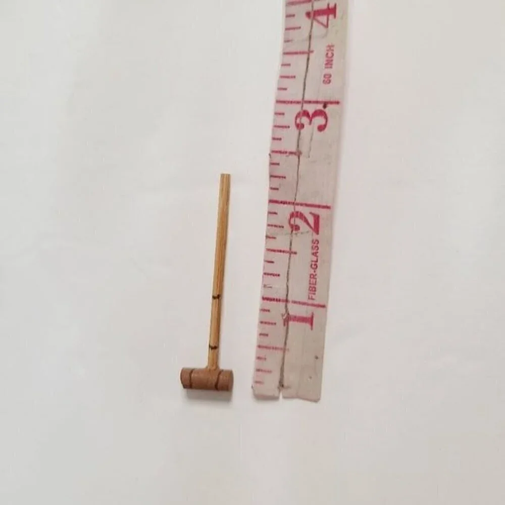 Vintage Antique Dollhouse Furniture Miniatures Clock Wall Art Croquet